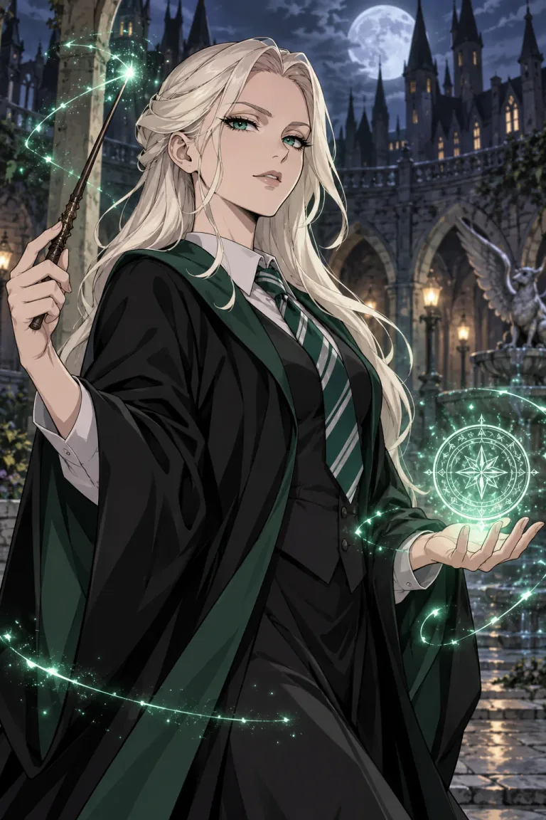 Anime Spellcasting original AI portrait example