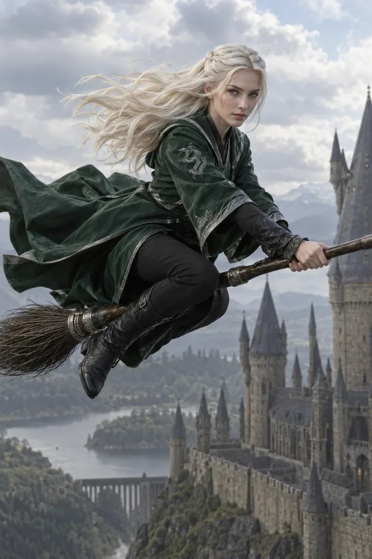 Broomstick Flight original AI portrait example