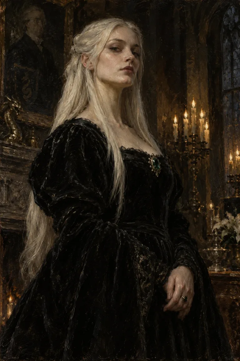 Gothic Heiress original AI portrait example