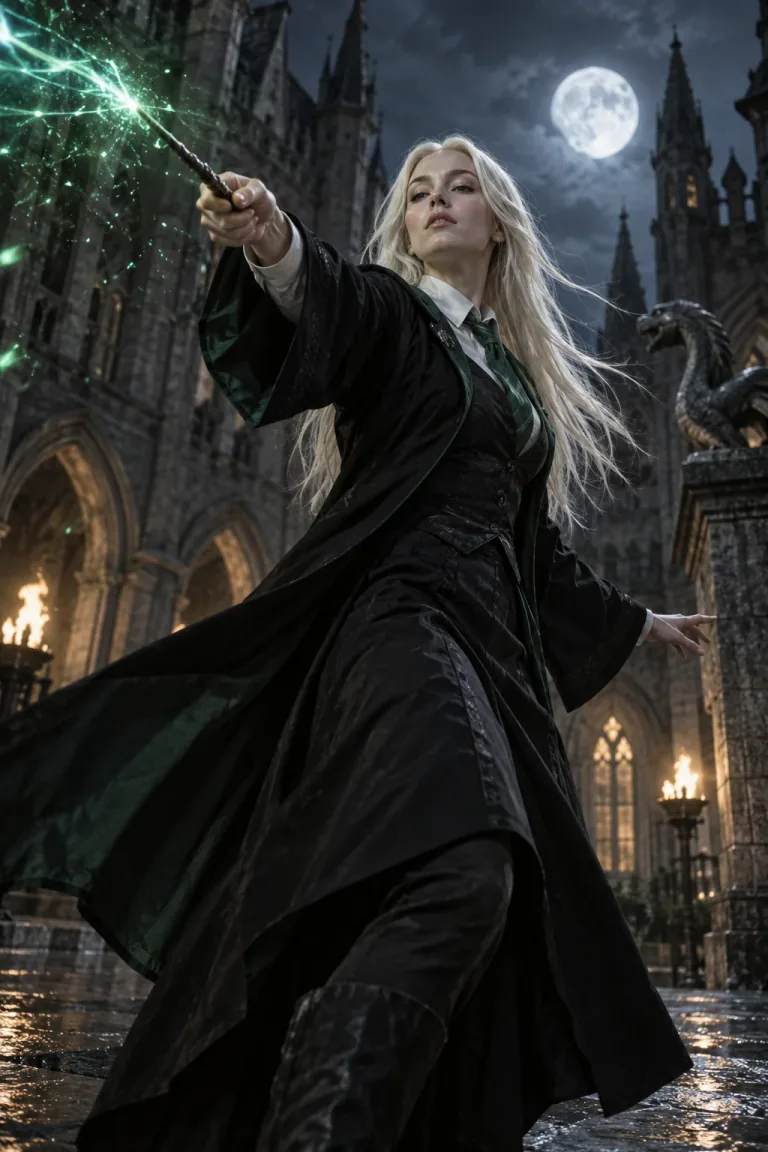 Low-Angle Wand Duel original AI portrait example
